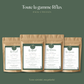 Coffret des 4 tisanes Ri'Lax : Ri'Fresh, Ri'Boost, Ri'Dream et Ri'Season